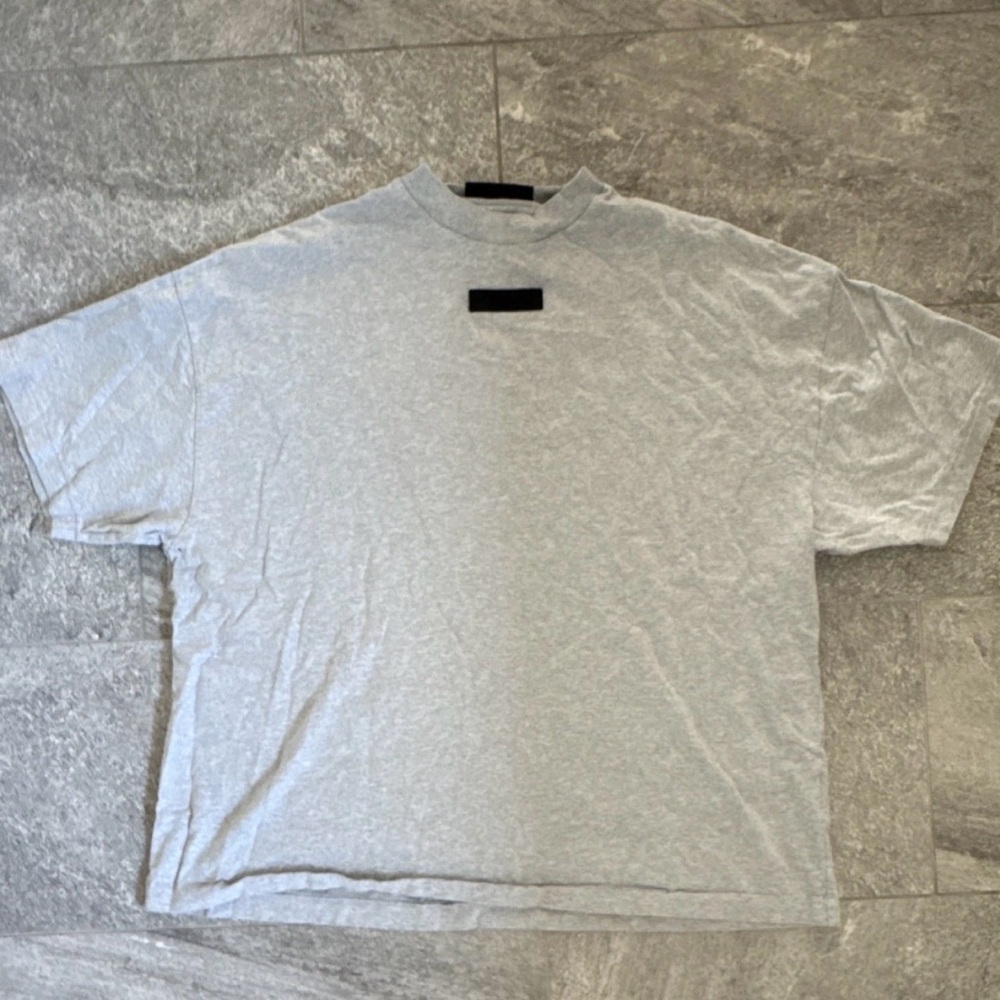 Essentials Light Gray Short Sleeve Crewneck Tee